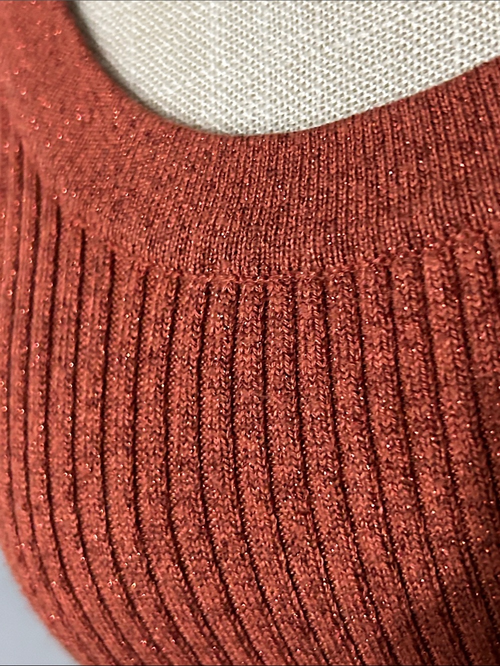 Apostrophe Rust Ribbed Scoop Neck Tank - Picture 2 of 4